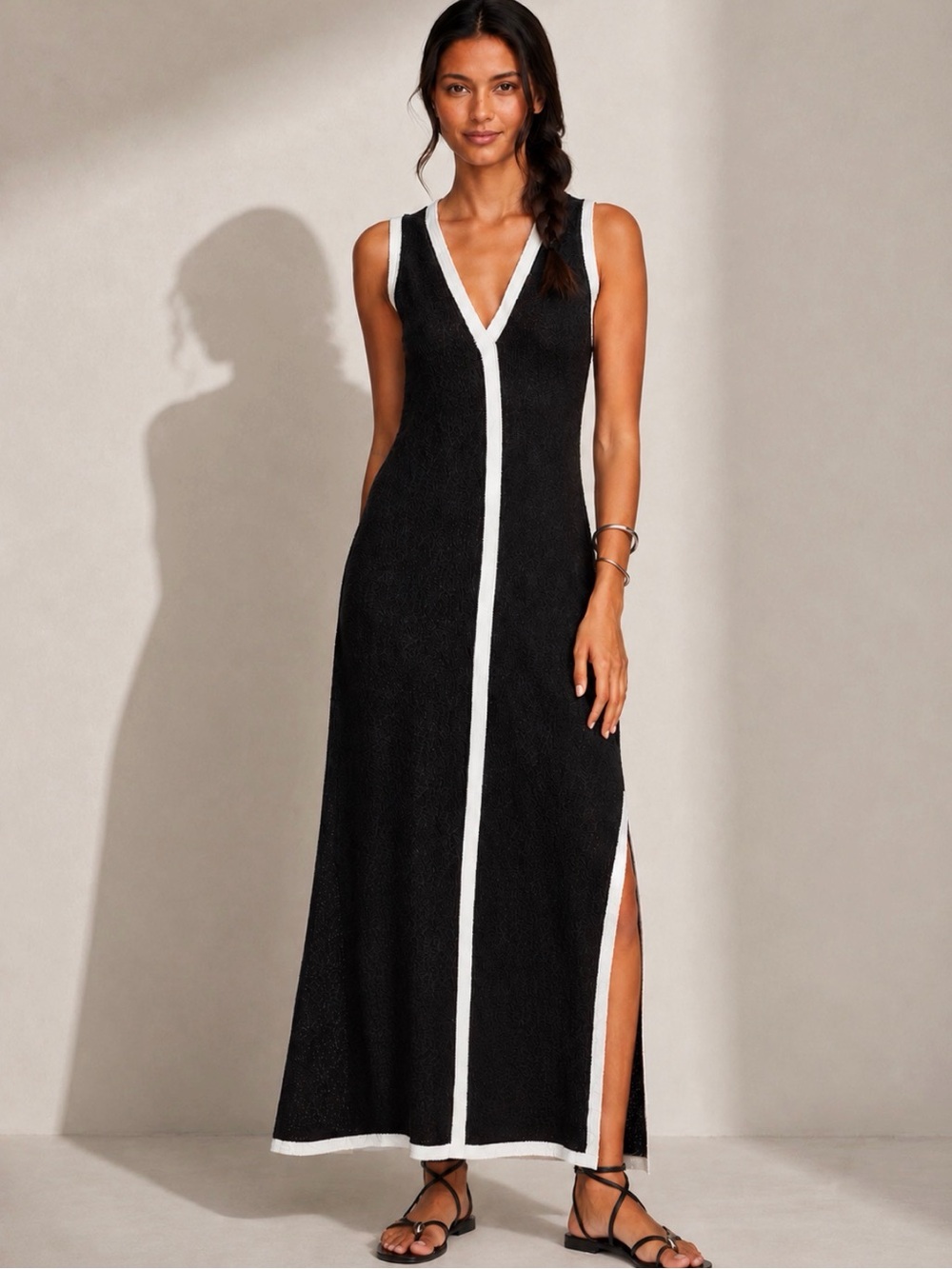 Revolve CYNTHIA ROWLEY Merino Wool-Blend Riviera Maxi Dress XS